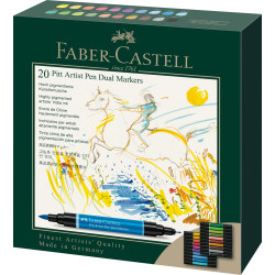 Pitt Artist Pen Dual Marker Set 20 bucati Faber-Castell
