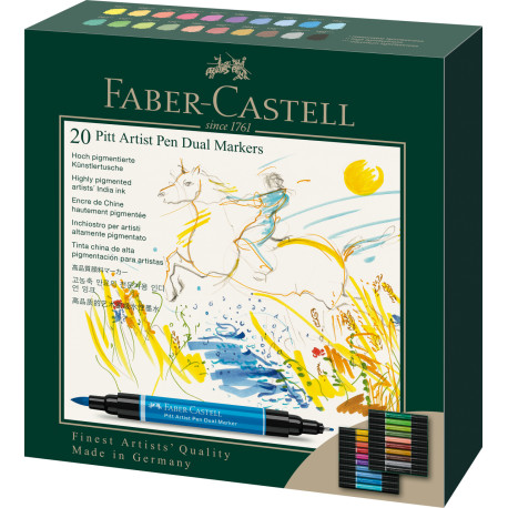Pitt Artist Pen Dual Marker Set 20 bucati Faber-Castell