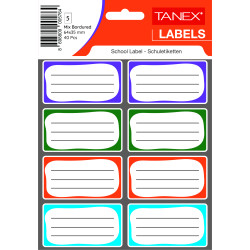 Etichete scolare 40 buc/set Tanex