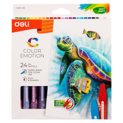 Creioane ulei pastel 24 culori Color Emotion Deli