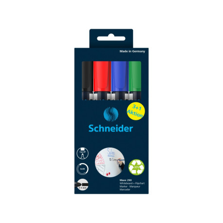 Set 4 marker whiteboard Schneider Maxx 290