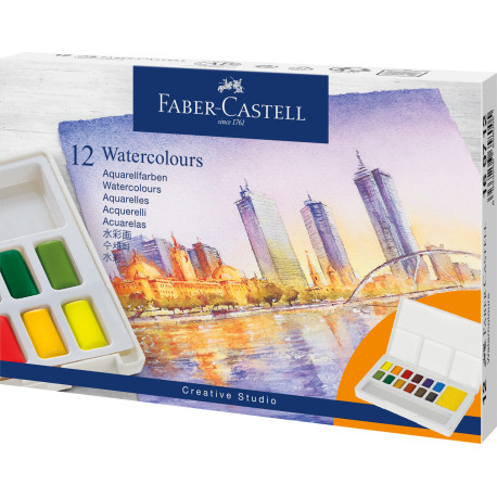 Acuarele 12 culori Creative Studio Faber-Castell