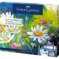 Culori Acrilice 12 Culori + accesorii Faber-Castell