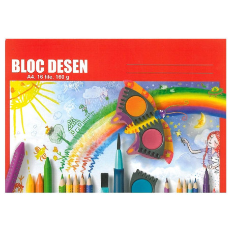 Bloc desen A4 16 file 160g/mp