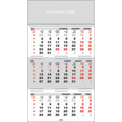 Calendar de perete triptic pliat Ego