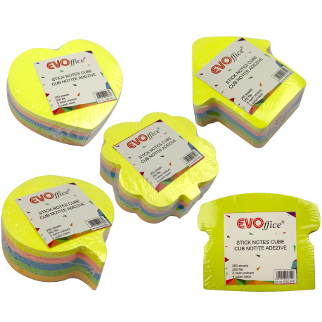 Notes autoadeziv cub color 250 file 5 culori neon