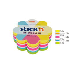 Notes autoadeziv 250 file 5 culori neon Stick'n