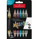 Markere acrilice metalizate 6 culori/set Faber-Castell