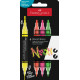 Set 4 markere acrilice neon Faber-Castell