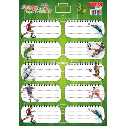 Etichete scolare 30buc/set Fotbal Tanex
