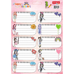 Etichete scolare 30 buc/set Fete Tanex