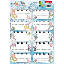 Etichete scolare 30 buc/set Sirene Tanex