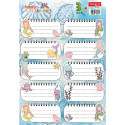 Etichete scolare 30 buc/set Sirene Tanex