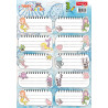 Etichete scolare 30 buc/set Sirene Tanex