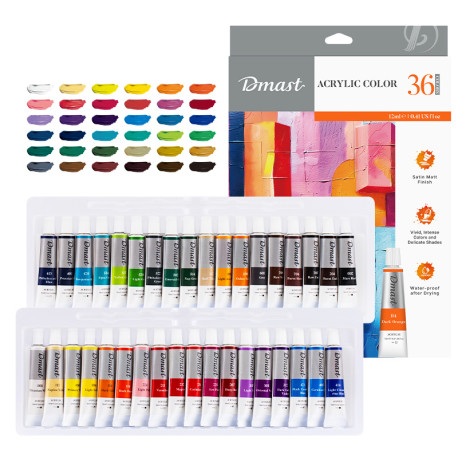 Culori acrilice profesionale 36 culori Dmast by Pebeo