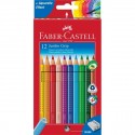 Creioane colorate 12 culori  Jumbo Grip Faber-Castell