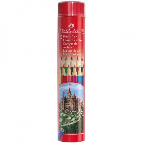 Creioane colorate 12 culori Tub Faber-Castell