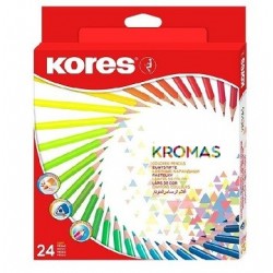 Creioane colorate 24 culori triunghiulare Eco Kores