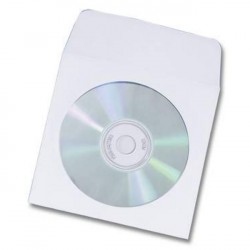 Plic CD (125x125mm) alb gumat