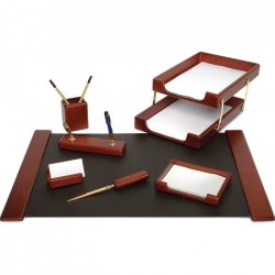 Set de birou din lemn maro 8 piese Forpus