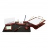 Set de birou din lemn visiniu 7 piese Forpus