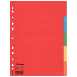 Separatoare carton 5 culori A4 Esselte Economy