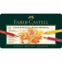 Creioane colorate 12 Culori Cutie Metal Polychromos Faber-Castell