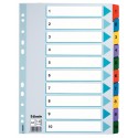 Separatoare carton color index 1-10 Mylar Esselte