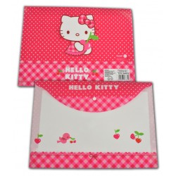 Mapa plastic cu buton Hello Kitty