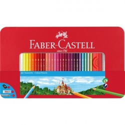 Creioane Colorate 60 Culori si Accesorii Cutie Metal Faber-Castell