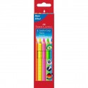 Creioane Colorate 5 Culori Neon Jumbo Grip Faber-Castell